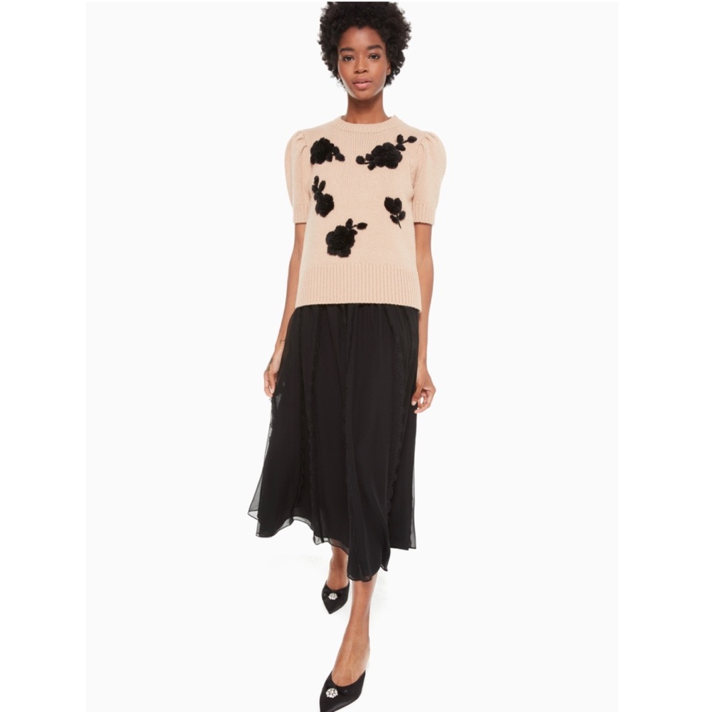 Kate Spade Floral Appliqué Sweater - Picture 1 of 7
